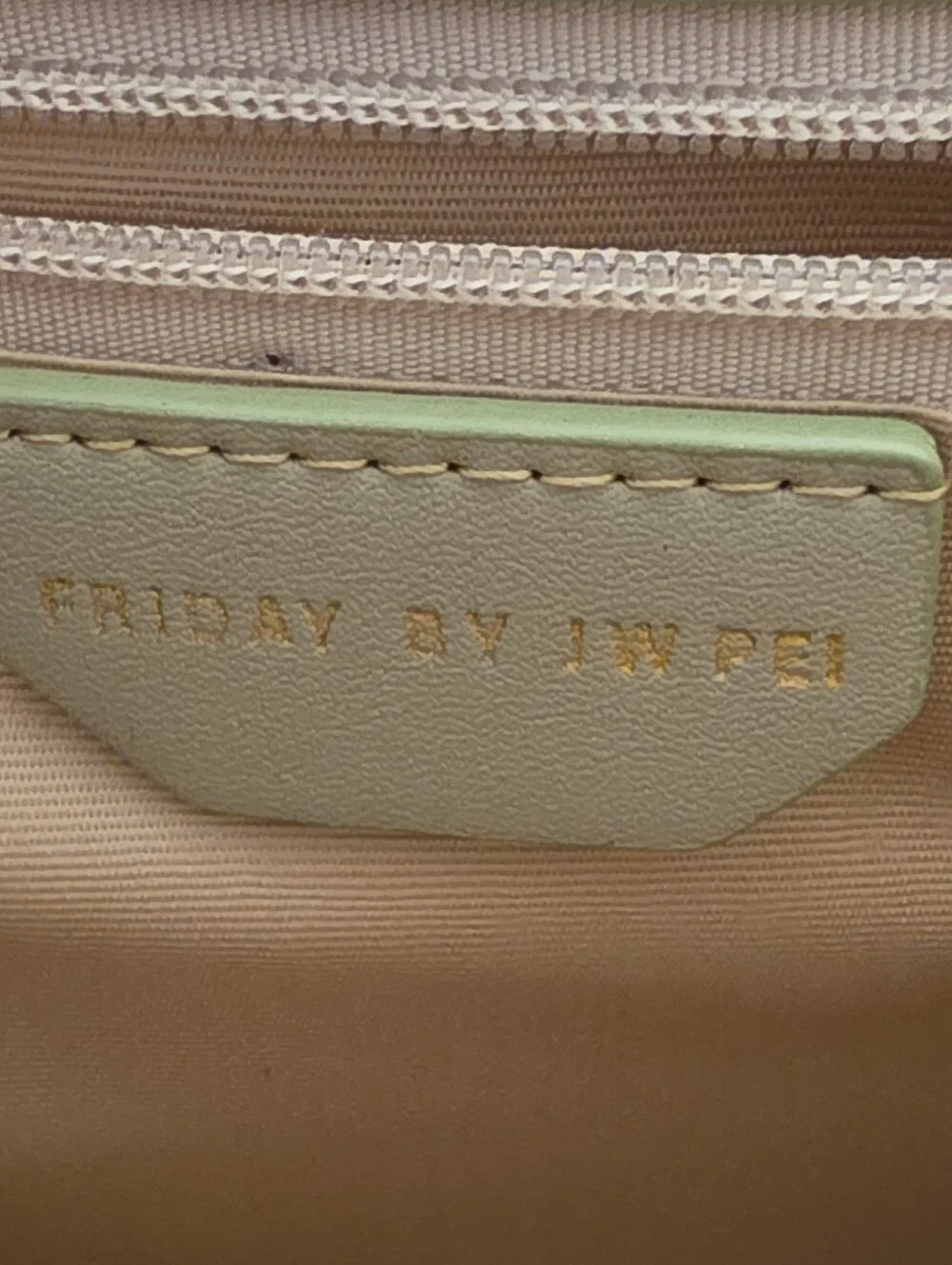 JW Pei Croc Embossed Green Crossbody Bag
